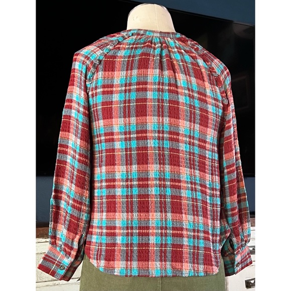 Anthropologie Pilcro Plaid Buttondown Shirt XXSP - Picture 3 of 12